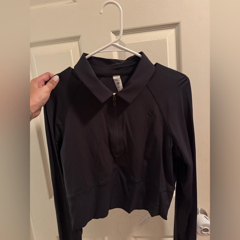Lululemon Half-Zip Long-Sleeve Polo Shirt - Black